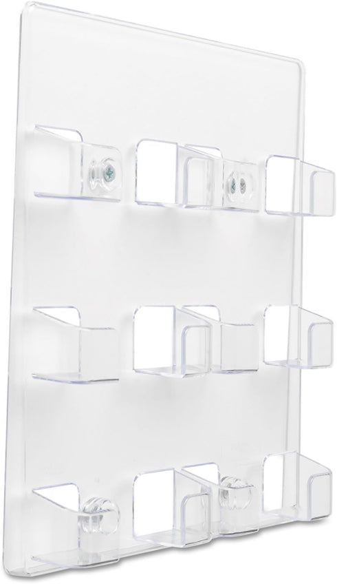 deflecto 6-Pocket Business Card Holder, Clear, Holds 480 Cards, 8.5 x 1.63 x 9.75