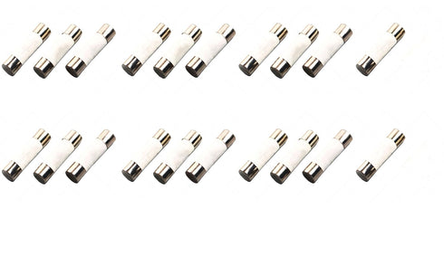 12A Fuse, 12A250V, T12A250V, 12AH Fuses, Ceramic fuses, 20pcs, 5 * 20mm Lag Axial