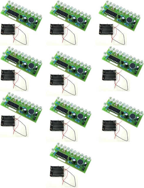 10PACK ISolderStore Soldering Practice Board Soldering Project Kit CD4017 Colorful 10 LEDs