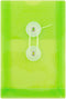 JAM PAPER Plastic Envelopes with Button & String Tie Closure, 4 1/4 x 6 1/4, Lime Green, 12/Pack