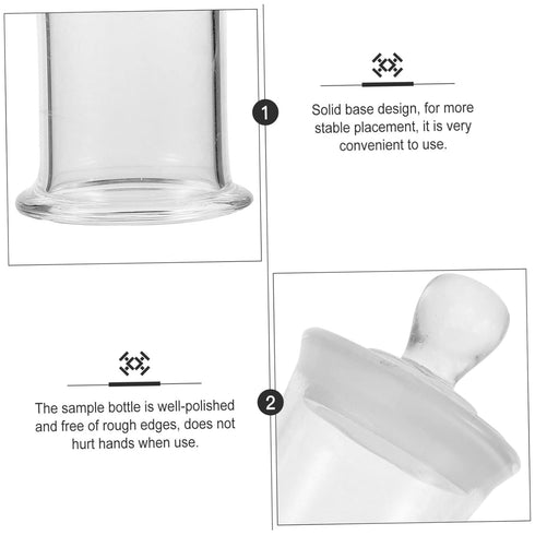 Sample Vial Laboratory Sample Jars - Glass Bottles with Lid for Magnetic Storage and Specimen