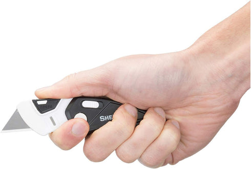 Sheffield 1282 Folding Lock Back Utility Knife, Compact Box Cutter