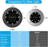 Solar Powered Ground Lights 2Pack, Waterproof LED Solar Disk Lights for Outdoor Decorative, Garden Lights for Landscape
