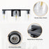 3 E26 WILON Vanity Light Bathroom, Light Black Modern Vanity Lights with Clear Glass Wall Sconces with Clear Glass