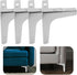 4pcs 13cm jojofuny Metal Furniture Legs Sofa Feet Replacement Cabinet Dresser Legs Silver Triangle Support for Coffee