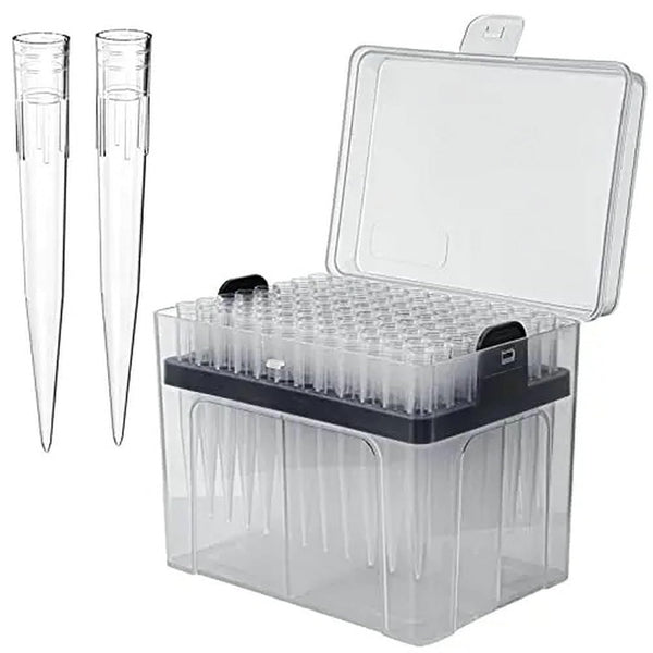 1000ul Universal Pipette Tips with Box, RNase/DNase Free & Pyrogen Safe, 96 Tips/Rack