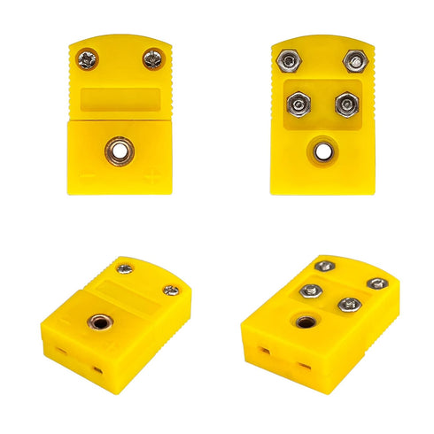 K-Type Thermocouple Connector Adapter Cable Connector 6 Pairs Male and Female Plugs