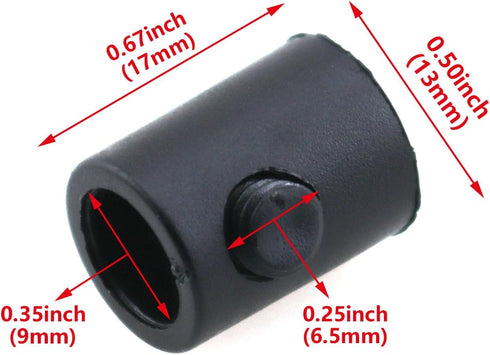 HJGarden 50PCS 2-6.5mm Black Dining Room Pendant Lamp Lock Plastic Power Cord Clip Lighting Fixture Repair Part Wiring