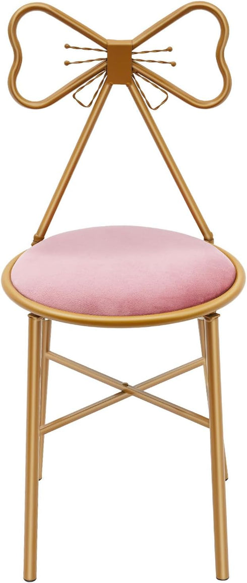 LIWBYYG Deep Pink Vanity Chair, Butterfly-Shaped Dressing Stool Makeup Chair Vanity Chairs Makeup