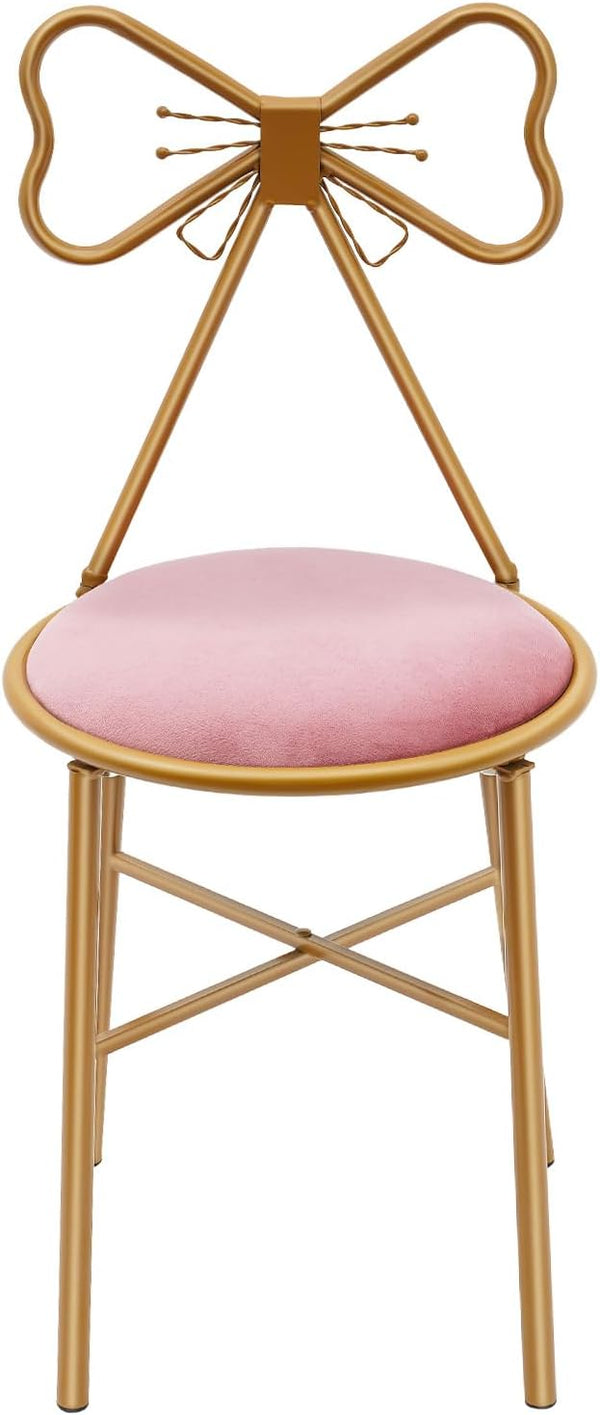 LIWBYYG Deep Pink Vanity Chair, Butterfly-Shaped Dressing Stool Makeup Chair Vanity Chairs Makeup