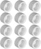 3/4 Inch PVC Cap Female End Cap Plug, 12 Pack for Plumbing Water Line