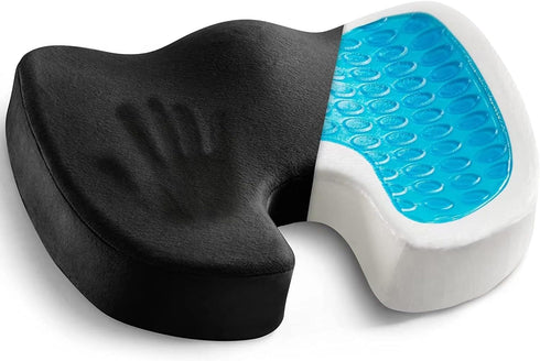 ZATIVA Tailbone, Home Office Seat Cushion - Comfort Memory Foam Chair Cushion with Cooling Gel Infused for Back
