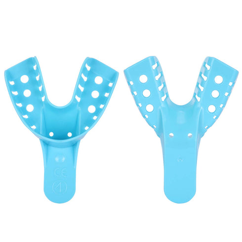 JMU Dental Impression Tray, 12 Pcs Perforated Disposable Impression Trays, 4 Medium Lower