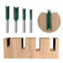 Plus Double Flute Straight Router Bit Set with 1/4 Inch Shank and Updated C3 Carbide