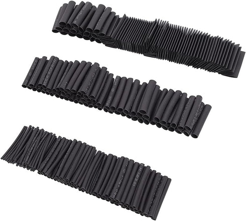 KOOWIN 720 PCS Heat Shrink Tubing Kit, Electrical Cable Wire Sleeve Assortment with Box Set, 2:1 Ratio, 8 Sizes Black