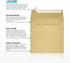 LUXPaper Square Invitation Envelopes - Peel & Press - 5 1/2" x 5 1/2" - Blonde Metallic - 50 Qty