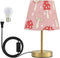 ALAZA Table Lamp for Bedroom Nightstand Mushrooms Pink Bedside Lamp with USB