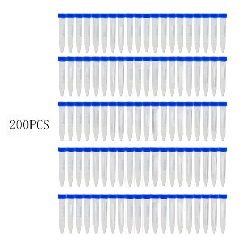 200 PCS 10mL Centrifuge Tubes, Sterile Conical Tubes with Leak-Proof Screw Caps, Plastic Container with Write Marks