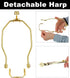 Lamp Shade Holder, 2 Set 7 Inch Heavy Duty Lamp Harp Holder with 3/8 Standard Saddle + Lamp Finial Caps for Table and