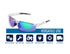 Bullhead Safety Swordfish Safety Glasses, Anti Fog Lenses, ANSI Z87+, Green Mirror Lenses
