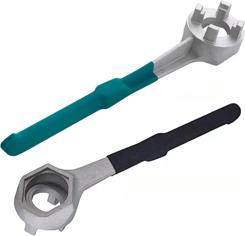 Bung Wrench, Aluminum Drum Wrench Barrel Wrench Drum Opener Tool for Opening 10 15 20 30 50 55 Gallon Drum, Fits 2 inch and 3/4 inch Bung Caps by WINTOWIN