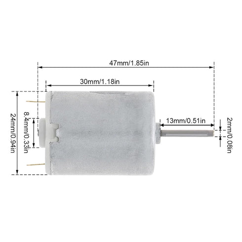 COKYIS R280 12-24V 24000RPM DC Motor High Speed Micro Motor for DIY Toys Mini Fans Juicer Water Pump Beauty Instrument