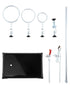 QWORK Laboratory Grade Metalware Set, Lab Support Stand with Iron Clamp Holder, Flask Clamp, and Condenser Stand