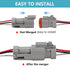 AITRIP 6 Kit 3Pin Way Electrical Wire Connector, 3Way DT Automotive Waterproof Male Female Plug for Car