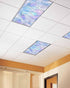 Yomandocix 4x2 feet,1 Pack Stained Glass Fluorescent Light Covers for Ceiling Lights Magnetic Light Filters