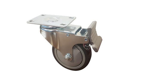 2-Pack 4" 300 lb Ultimation Heavy Duty Caster Wheels Swivel Casters with Brake, Locking Wheels for Carts, Furniture