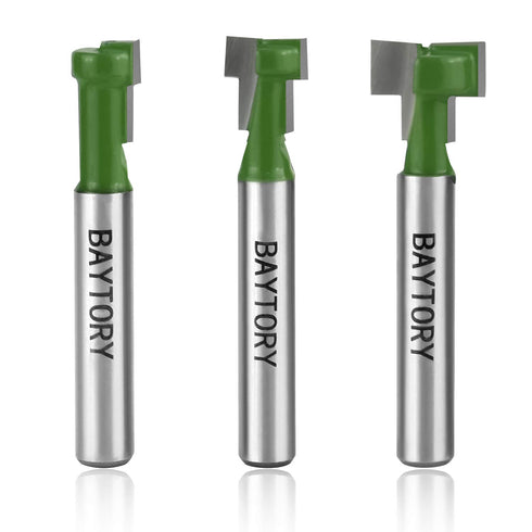 BAYTORY 3Pcs Keyhole Router Bits Set, 1/4" Shank Router Keyhole Bit Set