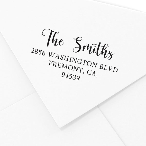 Stamp Hub Personalized Return Address Stamp - Custom Stamp with 4 Ink