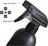 Plastic Spray Bottle 500ml Mister for Cleaning, Black Empty Spraying Bottles for Kitchen and Garden