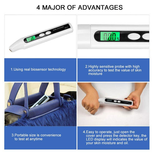 Digital Skin Analyzer - LCD Monitor for Oil and Skin Health Assessment