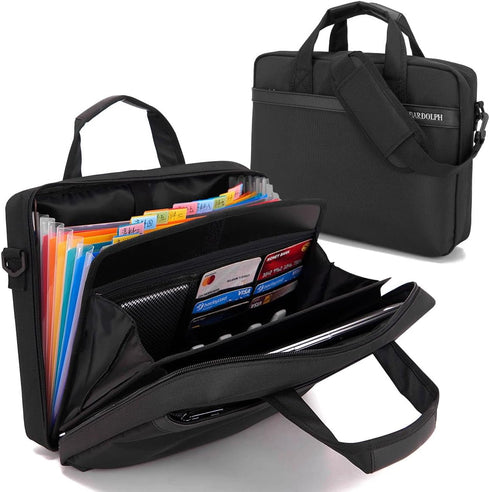 BARDOLPH Accordion File Organizer with Handle, 12 Pocket Expanding Folder with Zipper, Heavy Duty Organizer
