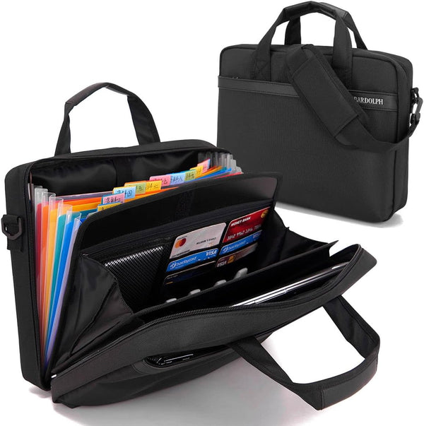 BARDOLPH Accordion File Organizer with Handle, 12 Pocket Expanding Folder with Zipper, Heavy Duty Organizer