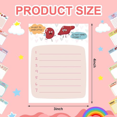 Jetec 36 Pads Nurse Notepads, 3 x 4 Inch, Funny Nursing Appreciation, Self Adhesive Memo Pad for Office Gifts