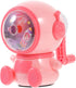 SEWACC Hand Crank Pencil Sharpener Cartoon Astronaut Spaceman Shaped Manual Sharpener for Colored Makeup Pencils Pink
