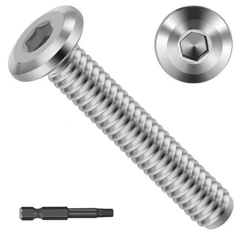 TROPUNAIL Hurricane Shutter Screws 1/4-20 x 1-1/2'', 304 Stainless Steel Sidewalk Bolts, Rust-Resistant