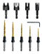 9Pcs Wood Countersink Drill Bit Set, Titanium Tapered Drill Bits for Woodworking and Carpentry