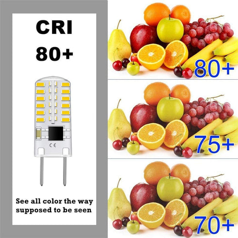 Dimmable G8 LED Bulbs, Daylight White 6000K, 3W Equivalent to T4 Bi-Pin Base, 12-Pack