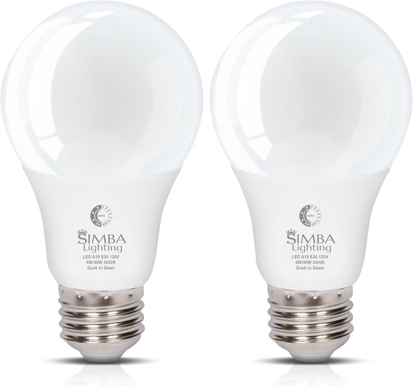 Simba Lighting LED Outdoor Light Bulbs with Photocell Sensor Dusk to Dawn
