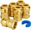 SUNGATOR 6-Pack Push Fit PEX Fittings, 1/2-Inch by 1/2-Inch Female Adapter Plumbing Connector with Disconnect Clip