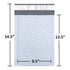 Poly Bubble Mailers, Waterproof & Cushioned Padded Envelopes for Shipping, 9.5 x 14.5 in (50 Pack, White)