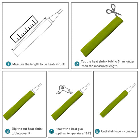 Accering Frosted Pattern Fishing Rod Grip Wrap, Heat Shrink Grip Tubing for Fishing Rod Handle