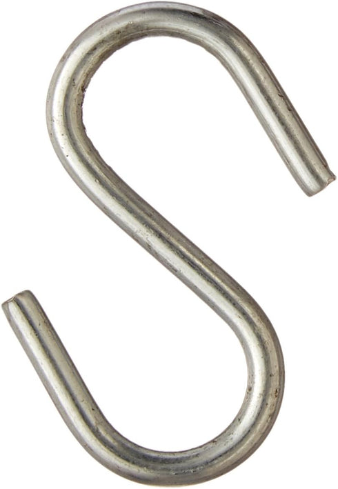 Azar Displays Metal S-Hook, 0.5" W x 1.25" H, 20 Pack