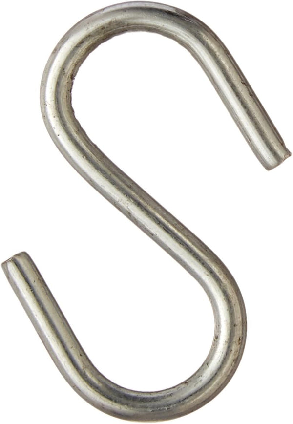 Azar Displays Metal S-Hook, 0.5" W x 1.25" H, 20 Pack