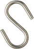 Azar Displays Metal S-Hook, 0.5" W x 1.25" H, 20 Pack