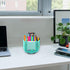 Rotating Pencil Holder, 360 Degree Pen Caddy with 5 Compartments, Mesh Desktop Organizer for Home and Office