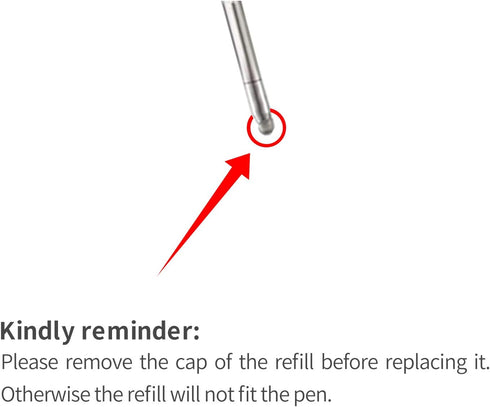 Blue Ink Refills (10 Pcs) Replaceable Pen Refills, 2.75 inch (70 mm) Ballpoint Pens Refills, 1.0mm Medium Tips